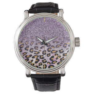 Süßes, trendiges, lila-farbenes, falsches Glitter- Armbanduhr