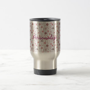 Süßes, trendiges, vintage Blumenmuster für Mädchen Reisebecher
