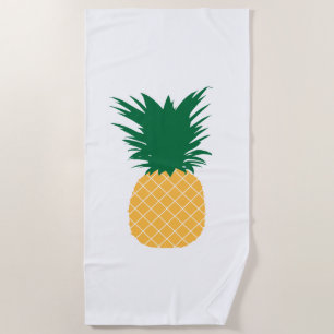Süßes Tropengelbes Ananas-Symbol Strandtuch