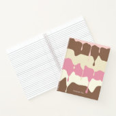 Süßes tropfendes Neapolitaneis Notizblock (Innenseite)