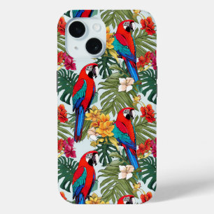 Süßes tropisches Papageienmuster Strand Case-Mate iPhone Hülle