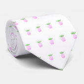 Süßes tropisches rosa Ananas-Muster Krawatte (Gerollt)