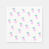 Süßes tropisches rosa Ananas-Muster Serviette (Vorderseite)