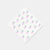 Süßes tropisches rosa Ananas-Muster Serviette (Ecke)