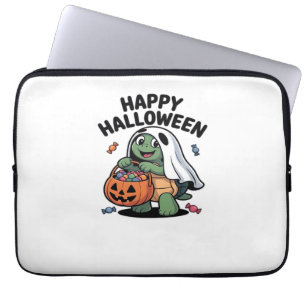 Süßes Turtle-Geist-Kostüm � Adorable Halloween-Tri Laptopschutzhülle