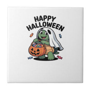 Süßes Turtle-Geist-Kostüm � Adorables Halloween-Tr Fliese