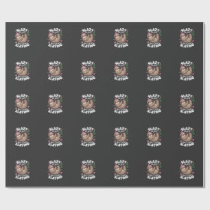 Süßes Tween-Mädchen Lustiges Tier Faultier Slay Me Geschenkpapier