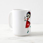 Süßes u. beängstigendes Skeleton Mädchen Kaffeetasse (Vorderseite Links)
