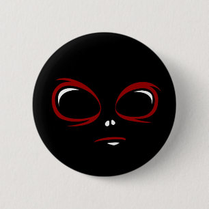 Süßes UFO-Gesicht-Monster Button