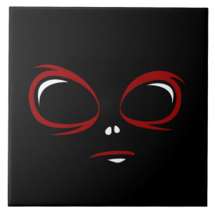 Süßes UFO-Gesicht-Monster Fliese