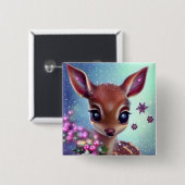Süßes und Adorable Baby Deer Button (Vorne & Hinten)