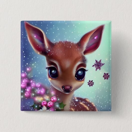 Süßes und Adorable Baby Deer Button (Vorderseite)