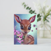 Süßes und Adorable Baby Deer Postkarte (Stehend Vorderseite)