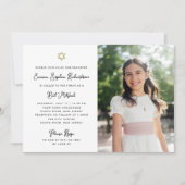 Süßes und Einfaches | Foto Bat Mitzvah Einladung (Vorderseite)