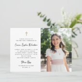 Süßes und Einfaches | Foto Erste Heilige Kommune Einladung (Stehend Vorderseite)