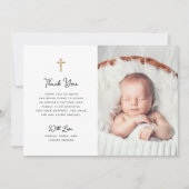 Süßes und Einfaches | Foto-Taufe Dankeskarte (Vorderseite)