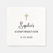 Süßes und Einfaches | Gold Cross Bestätigung Serviette (Vorderseite)