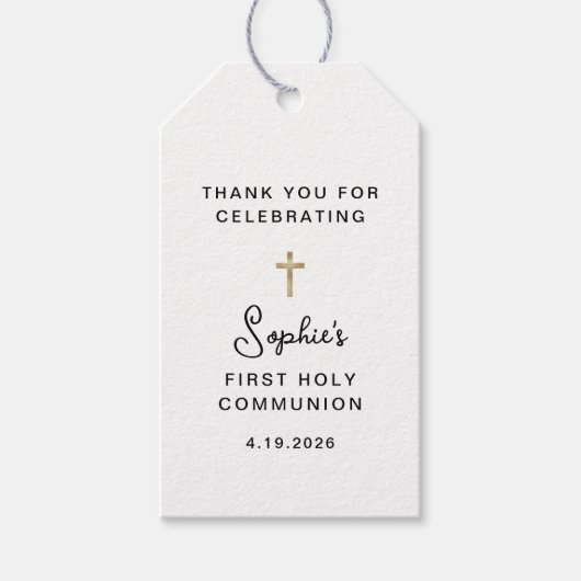 Süßes und Einfaches | Goldene Kommune Geschenkanhänger (Vorderseite)