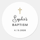 Süßes und Einfaches | Goldkreuz Runder Aufkleber (Vorderseite)