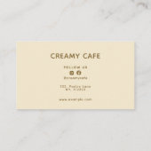 Süßes und einfaches Konditorei Visitenkarte (Rückseite)