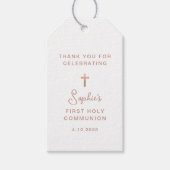 Süßes und Einfaches | Rose Gold Erste Heilige Komm Geschenkanhänger (Vorderseite)