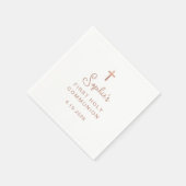 Süßes und Einfaches | Rose Gold Erste Heilige Komm Serviette (Ecke)