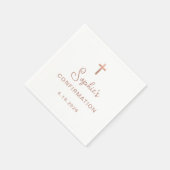 Süßes und Einfaches | Rose-Gold-Kreuz-Bestätigung Serviette (Ecke)