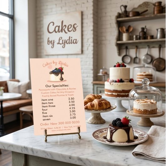 Süßes und elegantes Dessertmenü Flyer