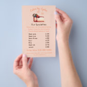 Süßes und elegantes Dessertmenü Flyer (Handgriff)