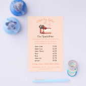 Süßes und elegantes Dessertmenü Flyer (Einzeln)