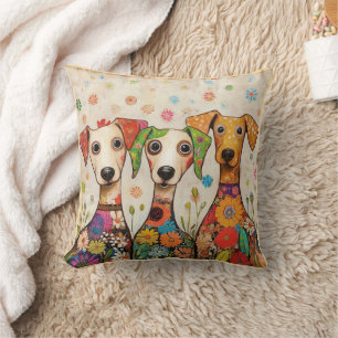 Süßes und farbenfrohes Hundedesign Kissen