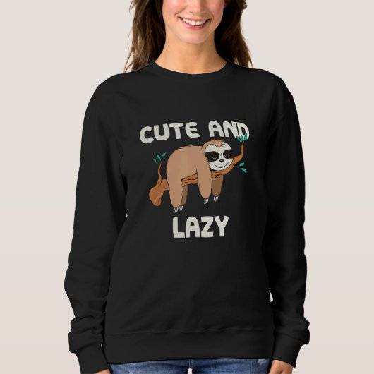 Süßes und faules Faultier Meme Faultier Meme Tier Sweatshirt (Vorderseite)