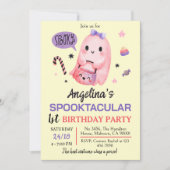 Süßes und leckeres Gespenst Bonbons 1. Geburtstag  Einladung (Vorderseite)