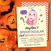 Süßes und leckeres Gespenst Süßigkeiten 2. Geburts Einladung