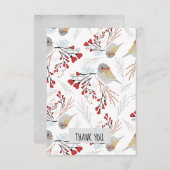 Süßes und Niedliches Chickadee mit Herz Dankeskarte (Vorne/Hinten)