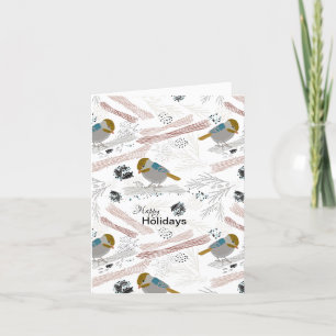 Süßes und niedliches Meisenmuster-Design Feiertagskarte