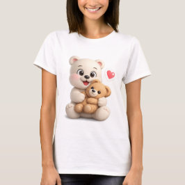 Süßes und niedliches Teddybär-Design T-Shirt