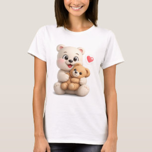 Süßes und niedliches Teddybär-Design T-Shirt