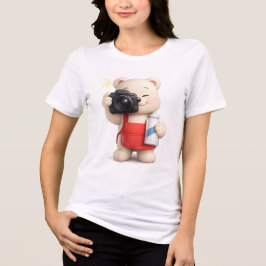 Süßes und niedliches Teddybär-Design Tri-Blend Shirt