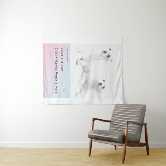 Süßes und saures Cotton Candy schmilzt nicht Wandteppich (Beispiel (Horizontal))