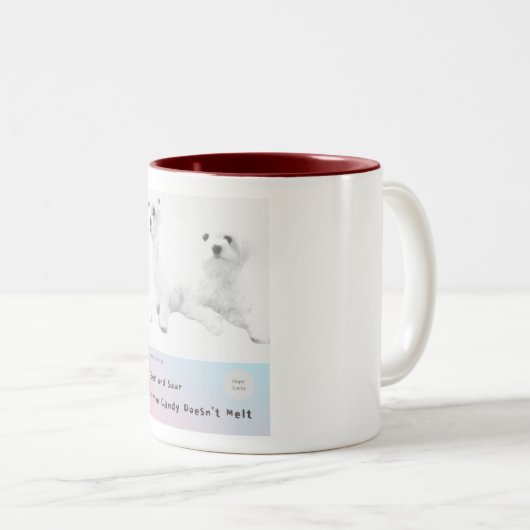 Süßes und saures Cotton Candy schmilzt nicht Zweifarbige Tasse (VorderseiteRechts)