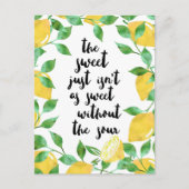 Süßes und Saures Zitat Postkarte (Vorderseite)