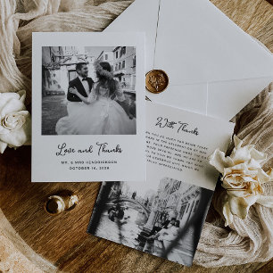 Süßes und Whimsisches   Einfache Hochzeit mit zwei Dankeskarte