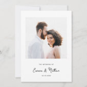 Süßes und Whimsisches | Einfache Hochzeit von Foto Einladung (Vorderseite)