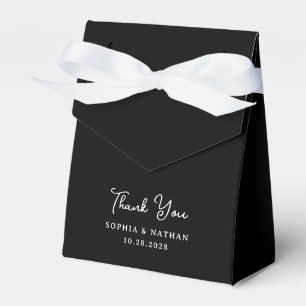 Süßes und Whimsisches Elegante Schwarze Hochzeit Geschenkschachtel
