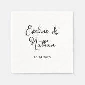 Süßes und Whimsisches | Schwarz-Weiß-Hochzeit Serviette (Vorderseite)