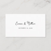 Süßes und Whimsisches | Schwarz-Weiß-Hochzeitsflat Platzkarte (Rückseite)