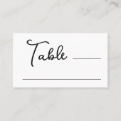 Süßes und Whimsisches | Schwarz-Weiß-Hochzeitsflat Platzkarte (Vorderseite)