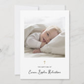 Süßes und Whimsisches | Taufe zum Foto und Goldkre Einladung (Vorderseite)