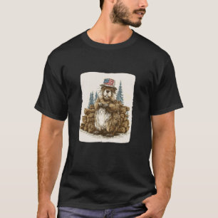 Süßes USA-Biber-Kostüm mit Stöcken T-Shirt